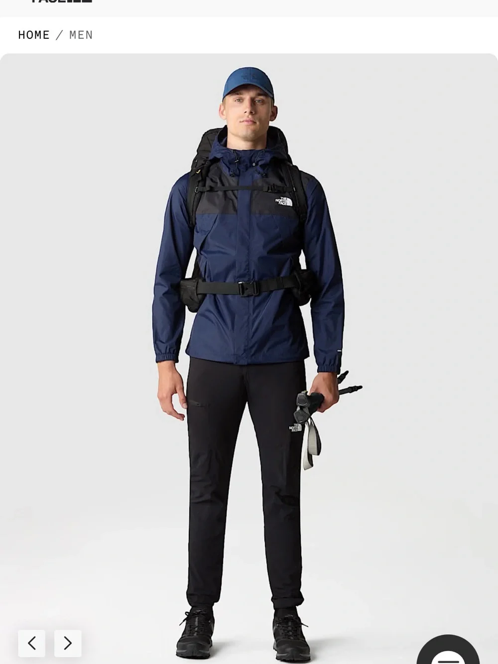 The North Face ANTORA Men’s WIND Rain Jacket Hood packable XXL 2X